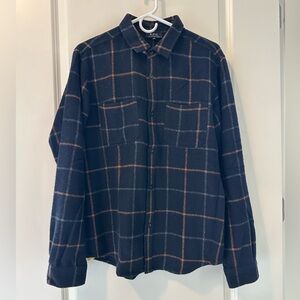 A.P.C. Navy Flannel Shirt Medium